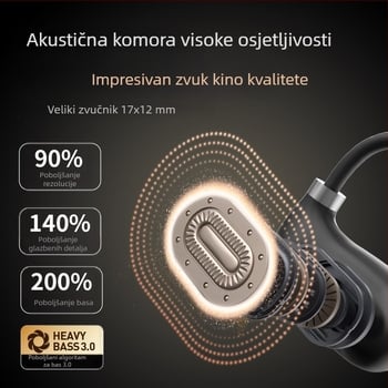 Bluetooth slušalice s prijenosom zraka, oko vrata, ne u uho, sportske vodootporne, dugotrajna baterija