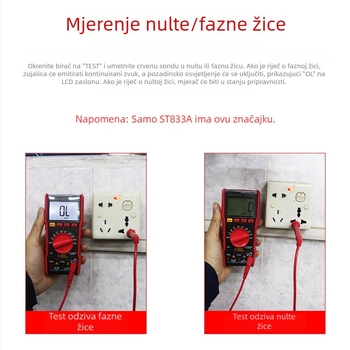 Hima ST833A Automatski digitalni multimetar – visoka preciznost, kompaktan i prenosan za električare i kućnu upotrebu