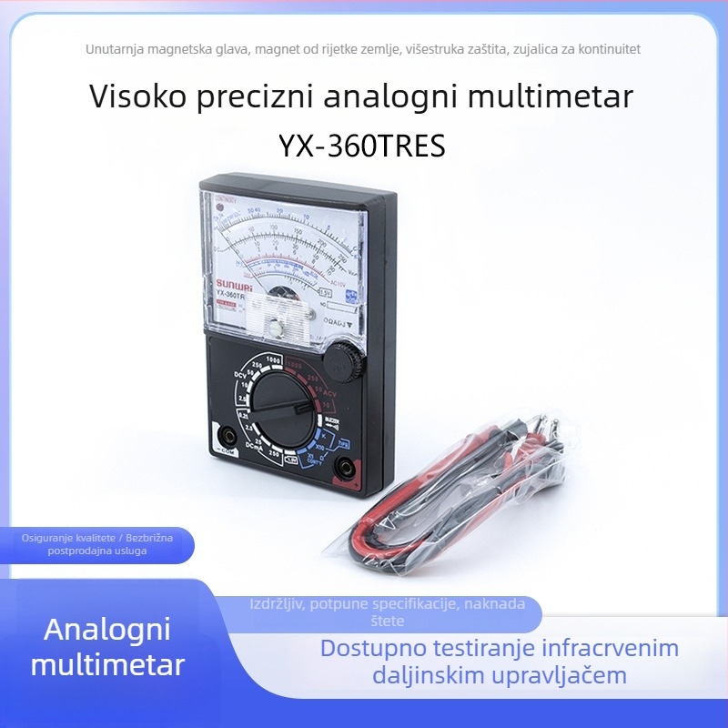 Prijenosni multimetar za električare, kompaktni ručni višenamjenski mjerni uređaj s analognim pokazivačem