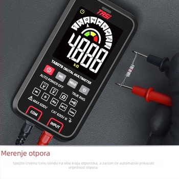 Tians TA807A Ultra-tanki digitalni potpuno automatski multimetar s velikim zaslonom za električare