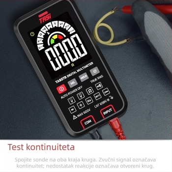 Tians TA807A Ultra-tanki digitalni potpuno automatski multimetar s velikim zaslonom za električare
