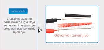 MF500 univerzalni sondični set za multimetar – spajanje oštećenih vodova, igličasti i šipkoviti vrhovi, testne žice, model K
