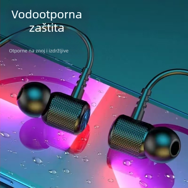 Bluetooth slušalice s vratnim remenom, sport, s aktivnim otklanjanjem šuma, dug rad baterije, vodootporne, magnetske bežične slušalice