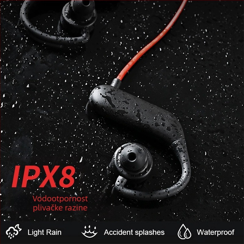 IPX8 vodootporne profesionalne plivačke slušalice s memorijom, bežični Bluetooth, in-ear dizajn, za trčanje i sport