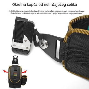 Električarska pojasna torba s rotirajućim brzim otpuštanjem — prijenosni višenamjenski komplet alata