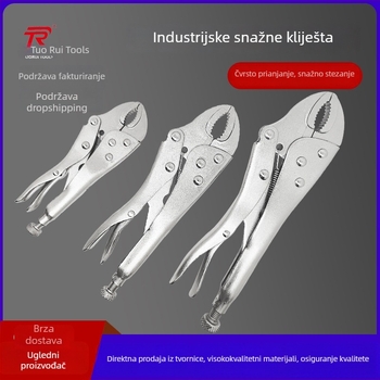 Industrijske višefunkcionalne kliješta s kružnim otvorom i zubima za cijevi, veličina 5, 7 i 10 inča