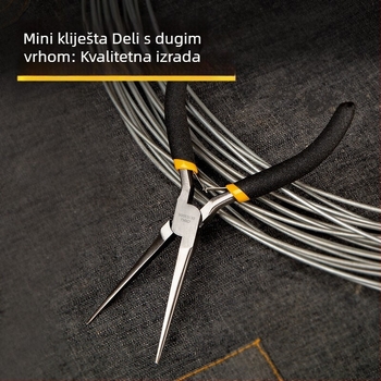 Deli klešta s oštrim nosom, kovana od visokougljičnog čelika, mini, 70 mm