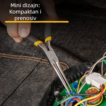Deli klešta s oštrim nosom, kovana od visokougljičnog čelika, mini, 70 mm