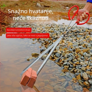 Klešta od nehrđajućeg čelika, debela, s protukliznim držačem za hvatanje riba i vodnih organizama