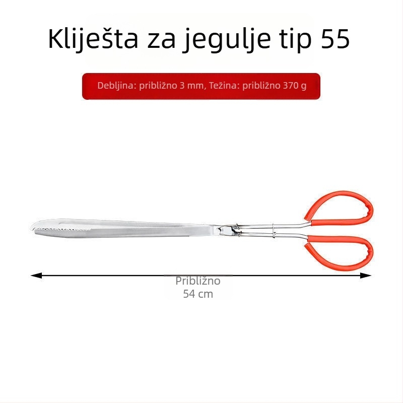 Klešta od nehrđajućeg čelika, debela, s protukliznim držačem za hvatanje riba i vodnih organizama