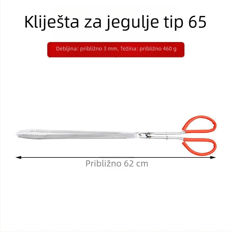 Klešta od nehrđajućeg čelika, debela, s protukliznim držačem za hvatanje riba i vodnih organizama