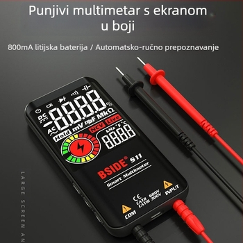 BSIDE S11 Digitalni multimetar s velikim zaslonom, automatskim rasponom, visokom preciznošću za električno održavanje, izuzetno tanak