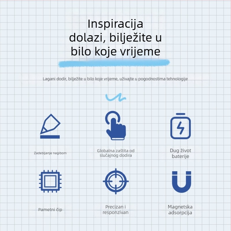 Rammer Apple iPad kapacitivna olovka s magnetskim držačem – stylus za dodirne ekrane