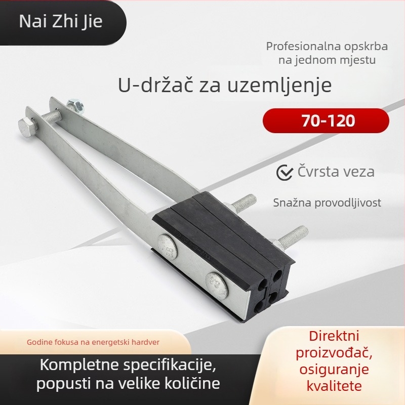 Uzemnjivački držač za kabel 70-120, četverovodični, otporan na naprezanje, fiksiranje i grupiranje kablova