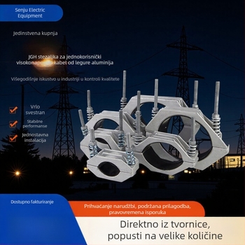 Spona za kabel od aluminijske legure, s jednim jezgrom, JGH, prilagodljiv hardver