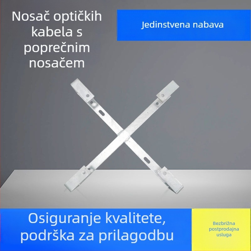 Pozinkirani križni metalni nosači za optičke kablove na stupovima i tornjevima