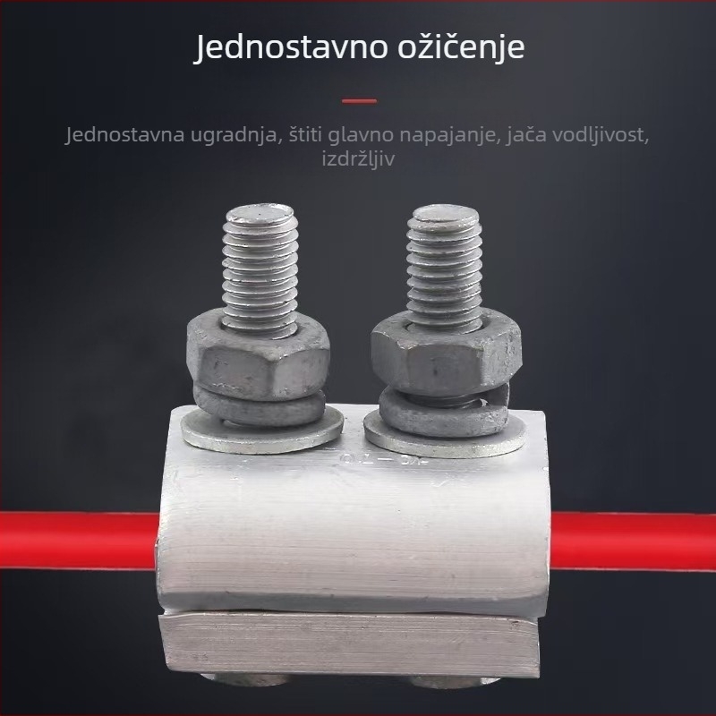Kabelska stezaljka za bakro-aluminijski prijelaz, vodootporna, za žljeb kablova