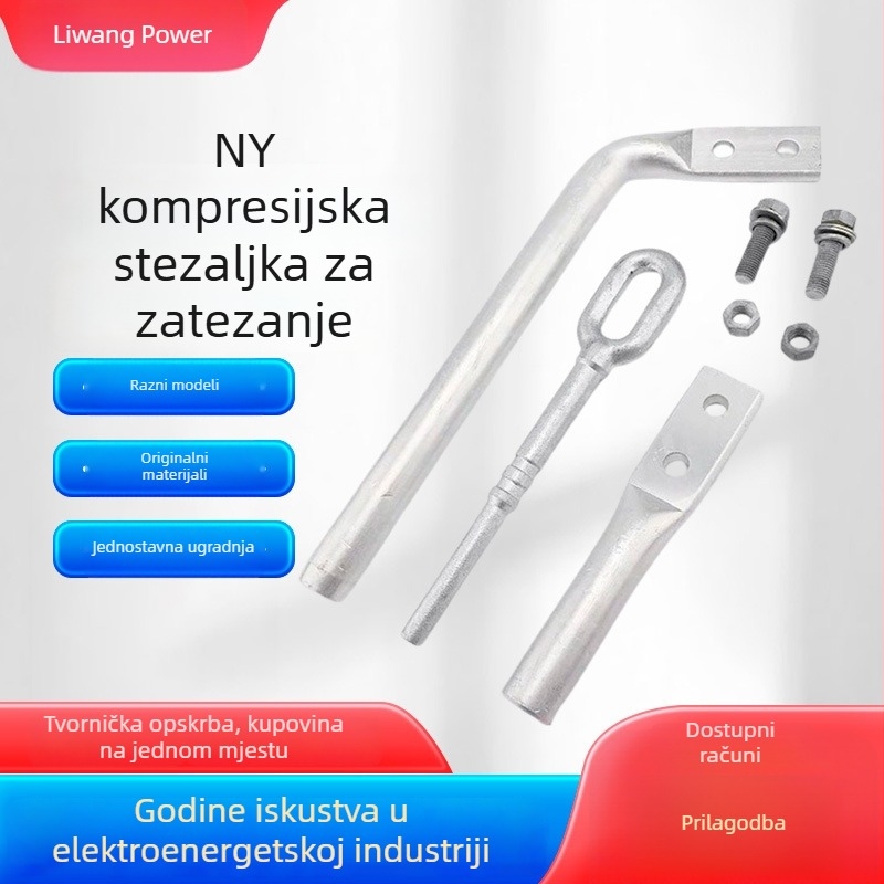 NY kompresijska stezaljka za napetost, aluminijska legura
