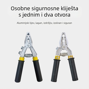 Dongxiaoliu Uzemljiva spajalica visokog napona, s dvije rupe, od čistog bakra, izolirana