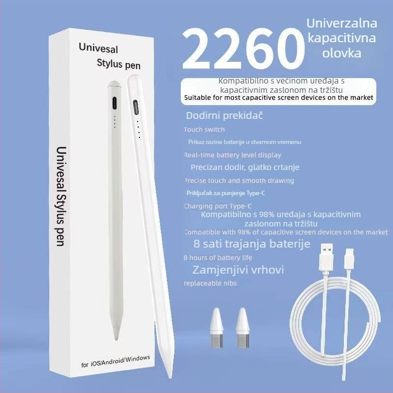 Kapacitivni stylus olovka — universalno kompatibilna s Apple, Android, iPad, Huawei, Xiaomi — dodirni stylus za pisanje