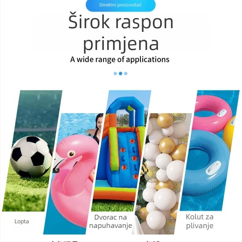 Dvostrano djelujuća plastična ručna pumpa, prijenosna za napuhivanje kreveta
