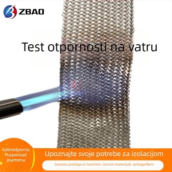 Staklena vlakna izolacijski omotač za kabelske i cijevi, vatrootporan i otporan na toplinu, VW-1, do 550°C.