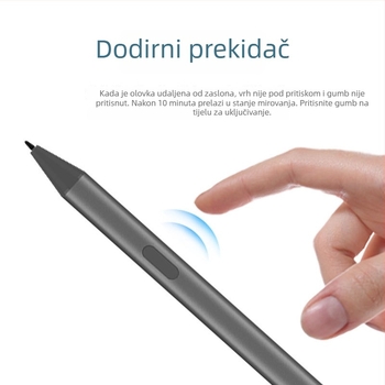 USI 2.0 stylus s funkcijom zaštite od slučajnog dodira, 4096 razina osjetljivosti na pritisak, otkrivanje nagiba i gumica