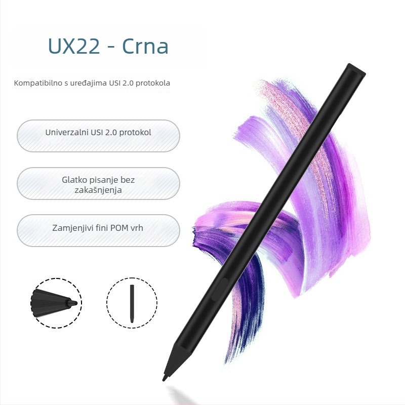USI 2.0 stylus s funkcijom zaštite od slučajnog dodira, 4096 razina osjetljivosti na pritisak, otkrivanje nagiba i gumica