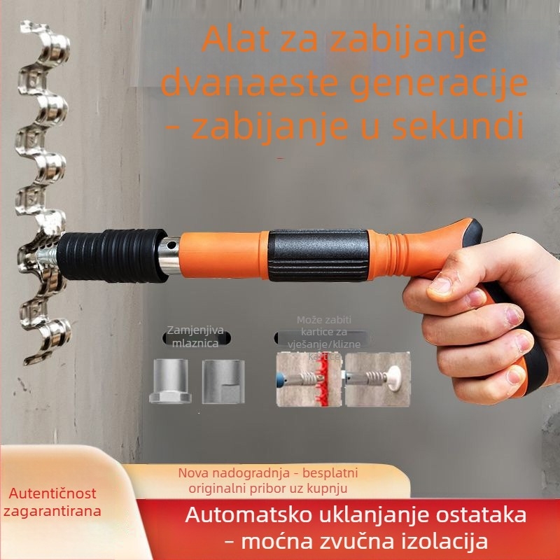 Mini pištolj za nokte za strop, tiho učvršćivanje i postavljanje kanala za elektroinstalacije i vodovod, višenamjenski alat.