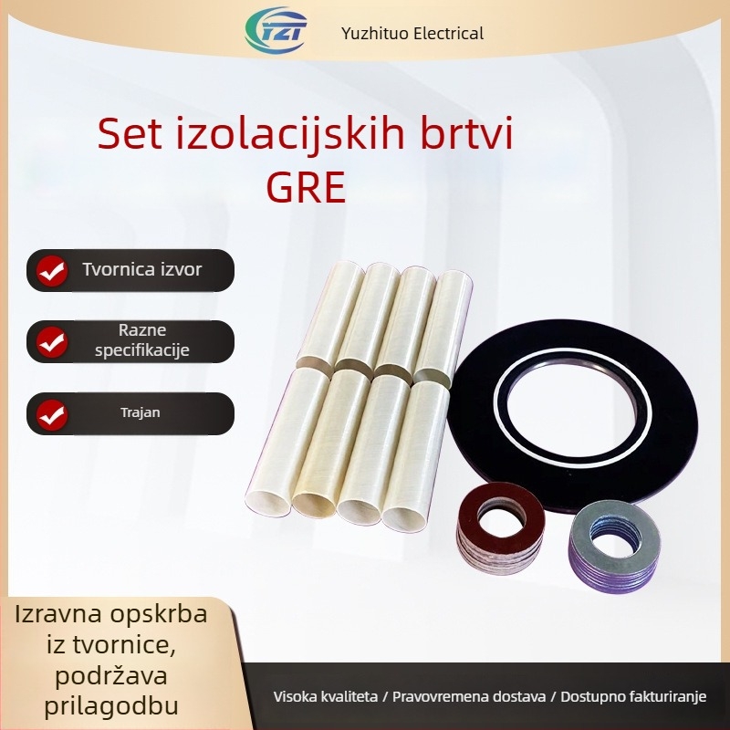 Set izolacijskih brtvila za prirubnicu GRE/PTFE za visoki i niski napon