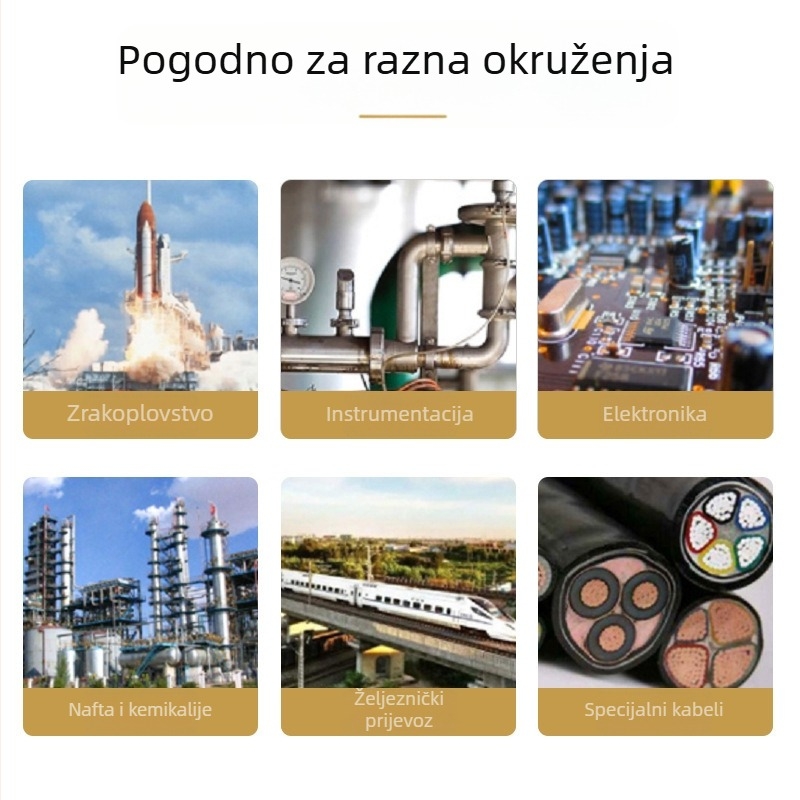 PTFE teflonska toplinska silikonska cijev, otporna do 200°C, otporna na habanje i visok tlak, mekana i debela