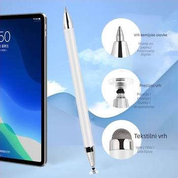 3-u-1 stilus za osjetljive zaslone s magnetskim držačem, univerzalni tablet stilus za iPad, Xiaomi i Apple