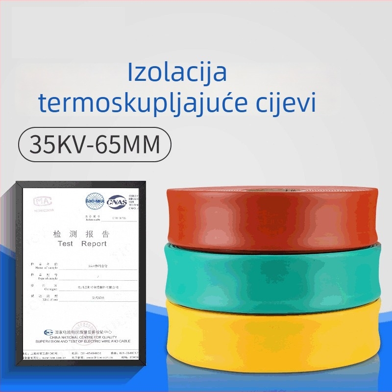 Minshen 35kV topljiva izolacijska navlaka, trobojna (crvena/žuta/zelena), visoka čvrstoća, otporna na temperaturu do 125°C, ekološki