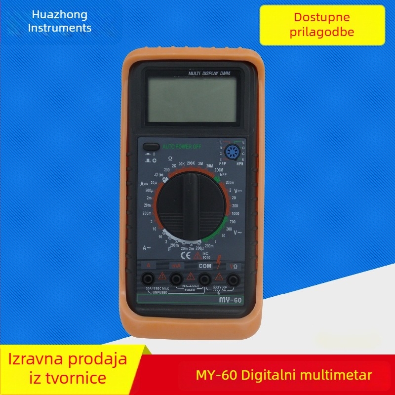 MY-60 Digitalni multimetar — Višenamjenski, Visoka preciznost, Prijenosni
