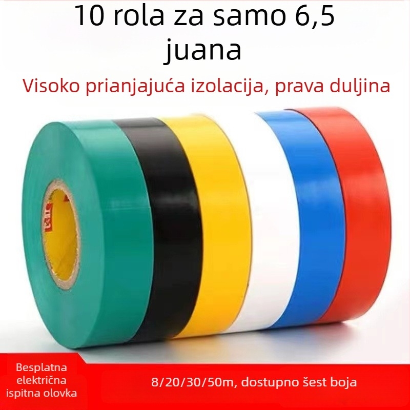 Dvostrana PVC električna izolacijska traka, vodootporna, bez olova