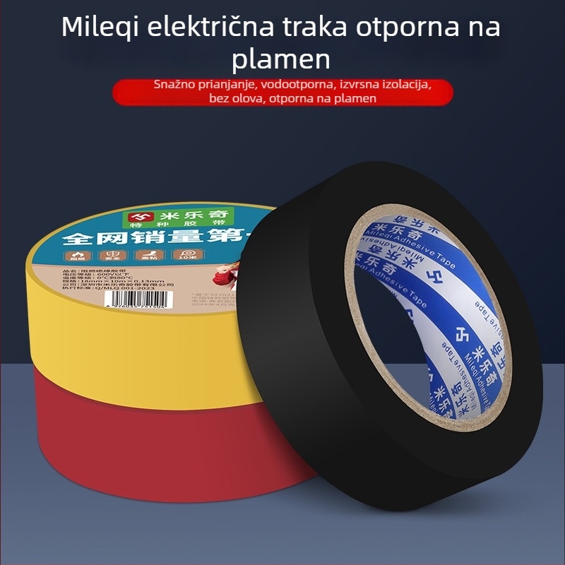 PVC izolacijska traka za električne vodiče, vatrootporna i otporna na visoke temperature, vodoodporna i otporna na habanje