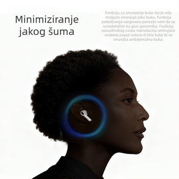 AirPro3 Bluetooth slušalice s redukcijom šuma, in-ear bežične, kompatibilne s Apple i Android, 2025 vrhunski zvuk
