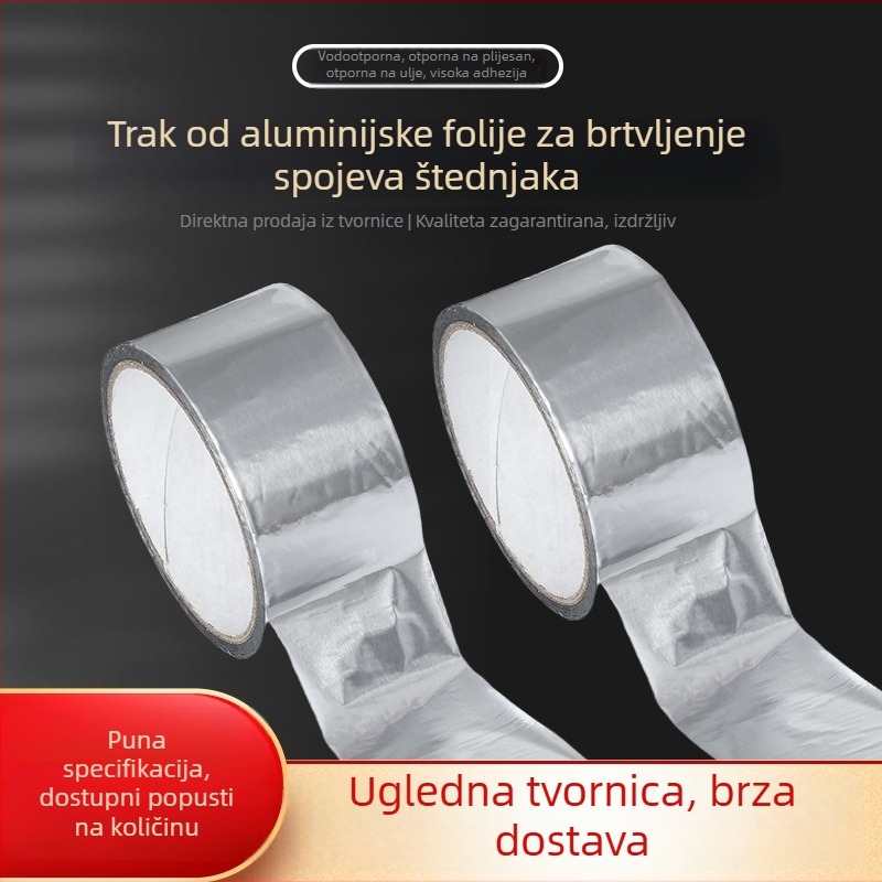 Samoljepljiva aluminijska folijska traka za zaptivanje praznina u kuhinji, otporna na visoke temperature, za bojlere i cijevi klimatizacije