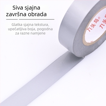 Nine-headed Bird PVC izolacijska traka za električare, vodonepropusna za žice i kablove, smeđa i srebrno-siva, 15 m × 18 mm