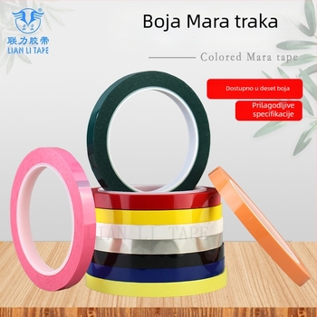 Lianli visokotemperaturna izolacijska traka s bojom kodiranja, PET, 9 mm x 66 m, Mara Gum serija, za motore i transformatora