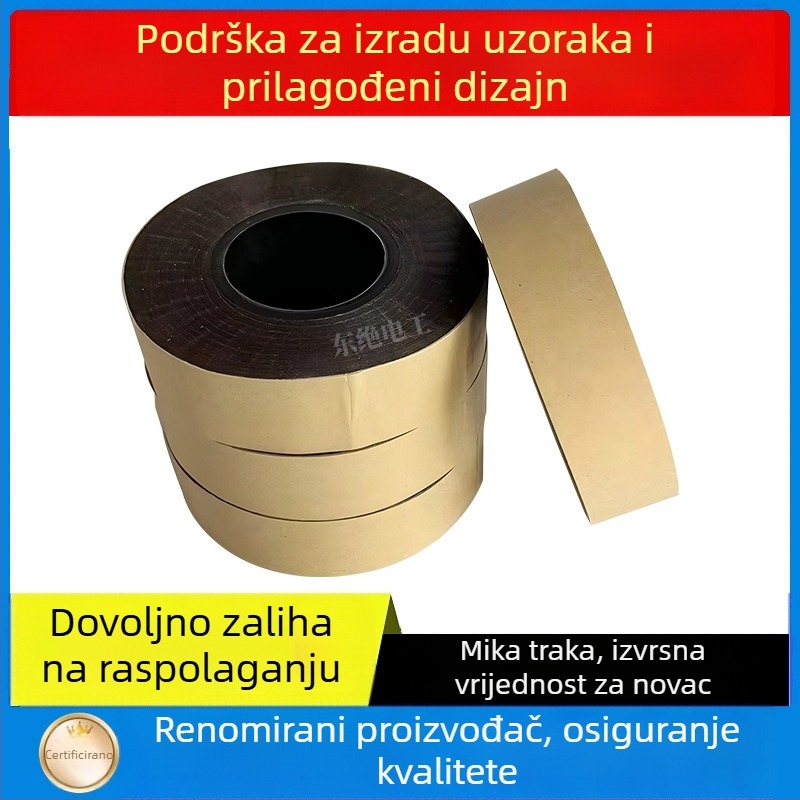 Mika traka visoke temperature i napona s silikonim ljepilom; vatrootporna zlatna mica traka za kabelske instalacije
