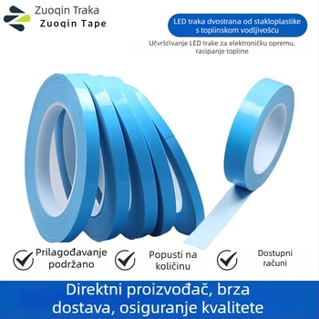 Staklena vlakna toplinsko vodljiva dvostrana ljepljiva traka za LED ploče – odvod topline, izolacija, izrezivanje kalupom