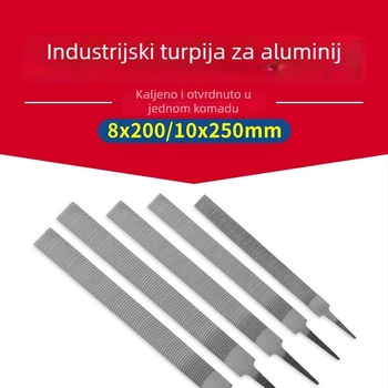 Pilnik za aluminijske ploče, ručni, plosnati veliki pilnik s polumjesečnim oblikom za oblikovanje čelika visokog ugljika i aluminijske legure