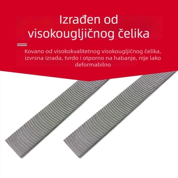 Pilnik za aluminijske ploče, ručni, plosnati veliki pilnik s polumjesečnim oblikom za oblikovanje čelika visokog ugljika i aluminijske legure