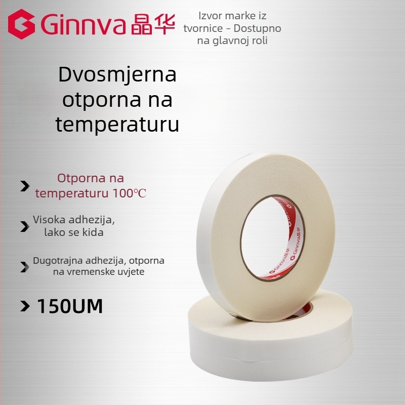 Jinghua 150 µm dvostruka ljepiva traka od pamuk papira za mobilnu ploču i brtvu, visoka adhezija, otporna do 100°C