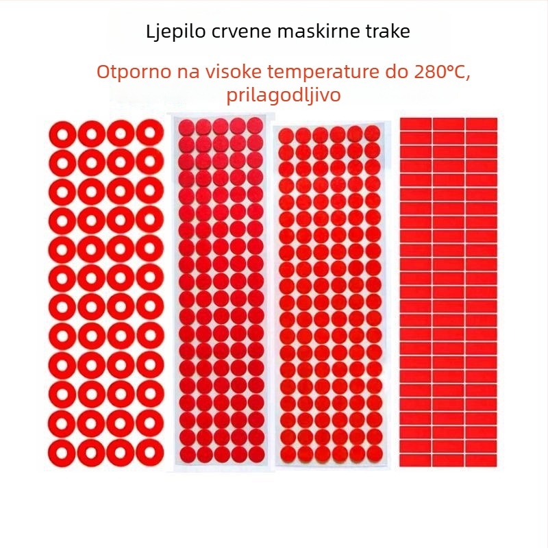 Poliimidna visokotemperaturna maskirajuća traka za prijenos topline, antistatična, dvostrana, smeđo-zlatni kontakti, PET podloga, akrilno ljepilo, 150–180°C