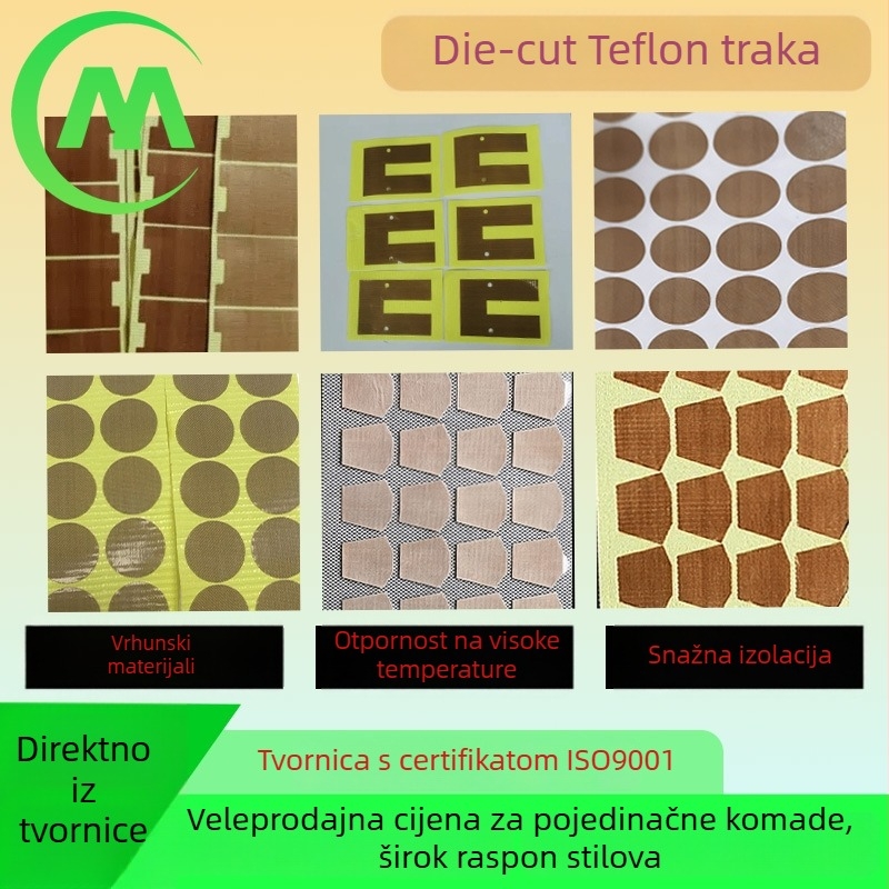 Teflon traka za visoke temperature – izolacijska traka s posebnim izrezom, antistatična, mrežasta vlaknast struktura, snažno ljepilo