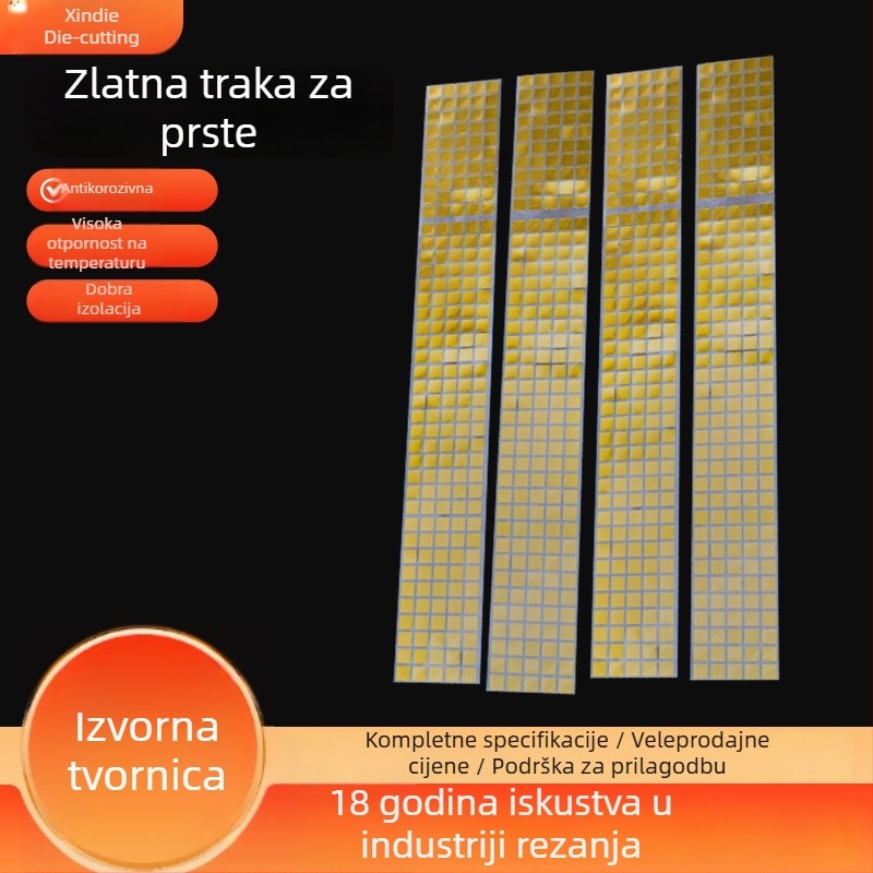 Smeđa poliimidna traka za zlatne prste, otporna na visoke temperature, antistatijska, viskozna viskoznost, izrezana