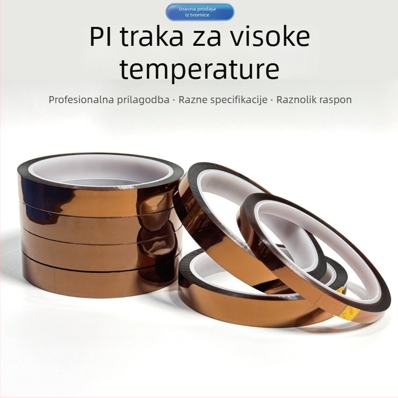 Goldfinger visokotemperaturna traka s jakim ljepilom, izolacijski poliimidni film, smeđa