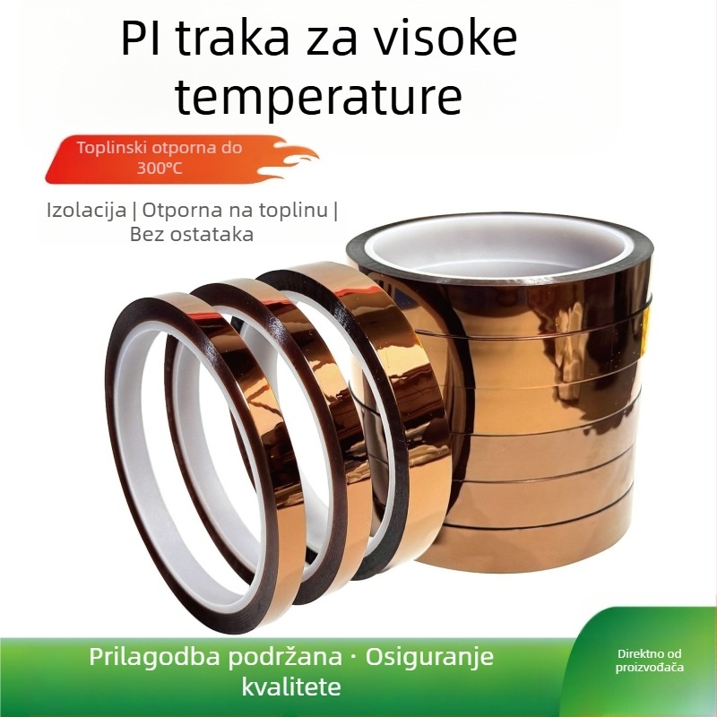 Goldfinger visokotemperaturna traka s jakim ljepilom, izolacijski poliimidni film, smeđa